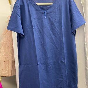 Blue Short Sleeve Top